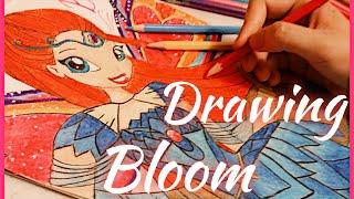 How to draw Bloom/Winx club/Как нарисовать Блум/Клуб винкс/