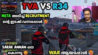 TVA VS R34 META അടിച്ച് RECRUITMENT ന്റെ ഇടക്ക് വന്നപ്പോൾSARAK ANNAN നെ കൊന്നു WAR ആയപ്പോൾ |TVA