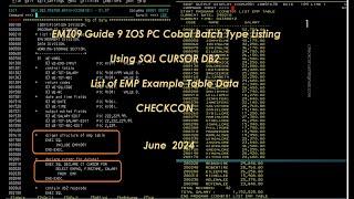 EMZ09 GUIDE 9 MAINFRAME ZOS PC COBOL BATCH LISTING WITH DB2 CHECKCON