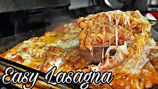 EASY LASAGNA RECIPE | WEEKNIGHT MEALS | 3 MEAT LASAGNA | COOK WITH ME | JUST LEXX