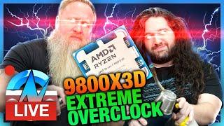 LIVE: AMD R7 9800X3D Extreme Overclocking & Gaming on Liquid Nitrogen