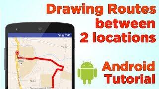 Draw route between two locations in Android - Google Maps Directions API