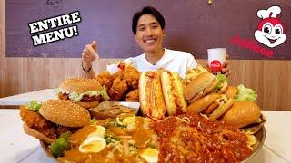 ENTIRE JOLLIBEE SINGAPORE FULL MENU CHALLENGE! | Massive Mukbang with NEW Jolliburger!