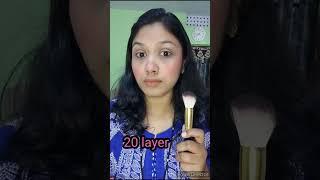 Blush 100Layer Challenge  funny videos  #shorts #ytshorts #viralvideo #challenge