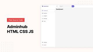 Adminhub V2 - HTML CSS Javascript