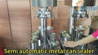 Semi automatic metal container seaming machine, Manual canned food tin can closer equipment