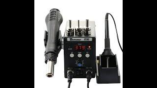 700W 2 in 1 Digital LCD Display 8586 SMD Soldering Iron Rework Station