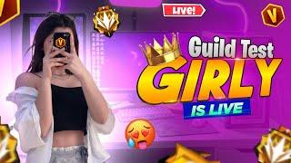 GIRLY IS LIVELIVE GUILD TEST & REACTION #rggamerlive #freefire #raistar #classyff #girlyoutuber