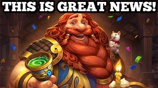 We got some actual good news for Hearthstone!