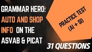 Automotive and Shop Info Practice Test for the ASVAB & PiCAT #acetheasvab #grammarhero