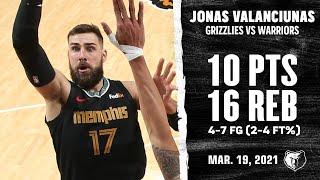 Jonas Valanciunas Picks Up 25th Season Double-Double vs Warriors | NBA Season 2020-21