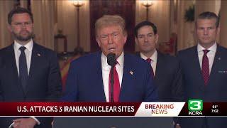 US Attacks 3 Iranian nuke sites: President Trump, VP Vance, Defense Secretary Hegseth react