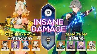 C0 Xilonen + C0 Navia Hypercarry & C0 Alhaitham Spread | Spiral Abyss 5.1 | Genshin Impact