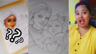 Cute krishna and yashoda maiya drawing with oil pastel ,krishna oil pastel drawing