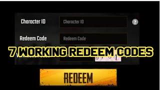 TODAY NEW REDEEM CODE PUBG MOBILE !Latest 7  New  Redeem Codes Rewards | PUBG REDEEM CODE TODAY 2021