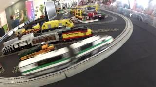 LEGO train fatal turns. Run and crash while trying to beat the world speed record of a LEGO train.