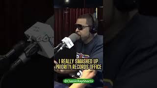 "I really smashed up Priority Records office," said Ice Cube