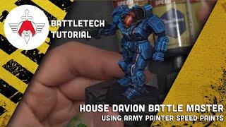 Battletech: Painting Tutorial - Davion Battlemaster With Army Painter Speed Paints