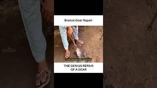 Gear Recast from Bronze by Hand | Old-School Precision | Recycle Craft Studio #shorts