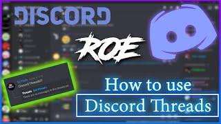 How to use Discord Threads Feature | Threads Discord Permissions | New Discord Function | #ROE