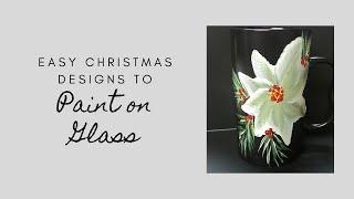 EASY CHRISTMAS DESIGNS TO PAINT ON GLASS | Tutorial | Reiki Infused | Aressa1 | 2024