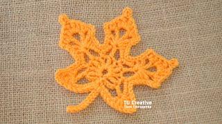 Кленовый лист крючком. Мастер класс. Crochet maple leaf.