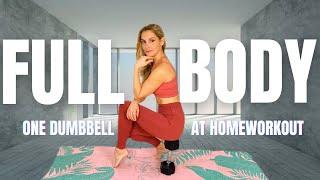 Intense FULL BODY WORKOUT | One Dumbbell | Burn Tons of Calories | CUERPO COMPLETO