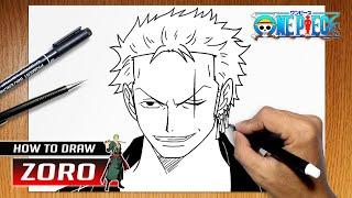 How to draw Zoro from One Piece