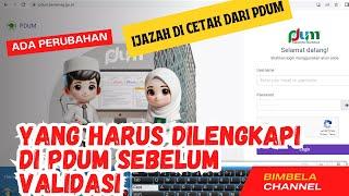 Penting !! Yang harus dilengkapi di PDUM 2024/2025