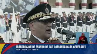 Maduro realiza Transmisión de Mando de Comandancias Generales, Redi, Sebin, Dgcim y Guardia de Honor