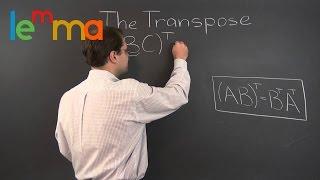 Linear Algebra 11y: The Transpose of a Triple Product