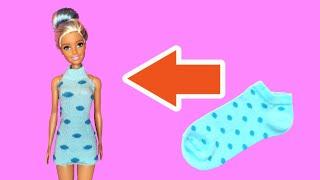 DIY BARBIE CLOTHES with socks | How to Make Doll Clothes 2021