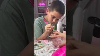 9 YEAR OLD Nail Artist?? My son does my Nails!️ #nailartist #nailart #nails