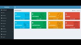 Inventory Management System in PHP/Codeigniter Installation Demo