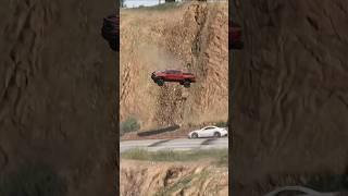 Ram TRX DRIVER LAUNCH OFF 650Ft Cliff Landing on a VEHICLE!!!!