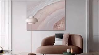 Living room porch decoration painting, modern wall art decoration handmade custom bedroom mural！
