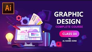 All about type tools in Adobe Illustrator Complete Course - Type Tools  - Class 4 - Urdu / Hindi