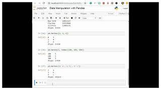 Constructing Series Objects || Python Tutorial || Pandas|| Data Science || Machine Learning