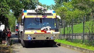 [Flughafenfeuerwehr rückt ab] Fraport Werkfeuerwehr mit MTW+GFLF+HTLF in Frankfurt Stadion