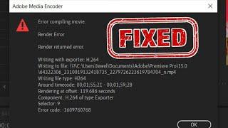 [4 Way] Premiere Pro 2021 - Error Compiling Movie problem Fix working 100%