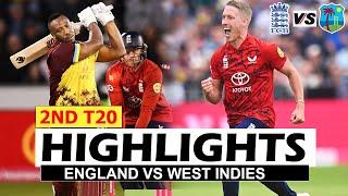 ENGLAND VS WEST INDIES 2ND T20 MATCH HIGHLIGHTS 2025 | ENG VS WI
