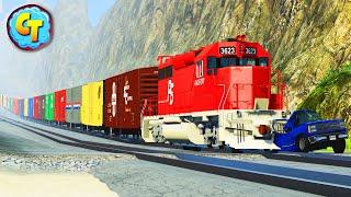 Freight Trains High-Speed Derailments  BEAMNG.Drive STREAM