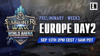 [EN] SWC2020 EUROPE Preliminary DAY2 | Summoners War