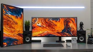 Dual Monitor and Dual Mac Desk Setup 2022