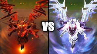 Chosen of the Wolf Swain vs Prestige Chosen of the Wolf Swain Skins Comparison (League of Legends)