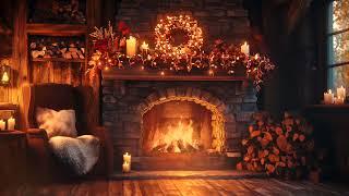 Cozy Autumn Fireplace with Fantasy Music (5 hours) or Ambient Sounds (3 hours) [Perfect for Reading]