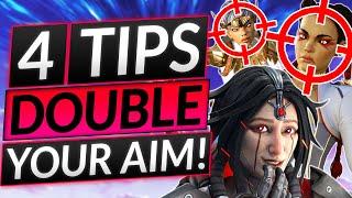 4 SECRETS TIPS that WILL DOUBLE YOUR AIM - PERFECT Aiming Guide - Apex Legends