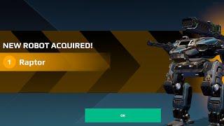 [WR] Winning Raptor From Gold Purple Data Pad  | War Robots