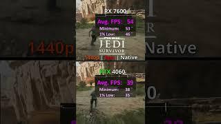 AMD Radeon RX 7600 vs NVIDIA GeForce RTX 4060 1440p Native #rtx4060 #rx7600 #shorts