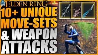 SECRET MOVESETS & HIDDEN ATTACKS - Elden Ring - 10+ Weapons With Unique Movesets & Secret Attacks